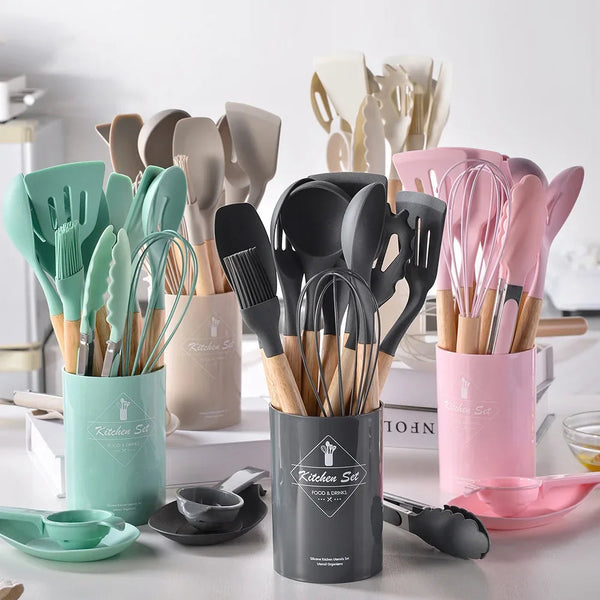 Kitchen Set: 12 Piece Non-Stick Kitchen Utensils