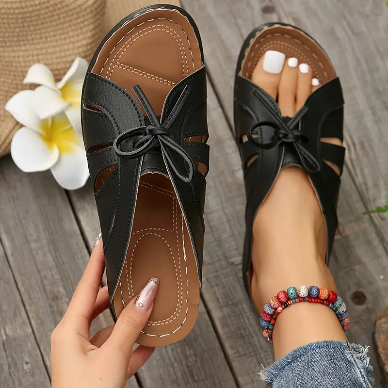 Comfortable Bowtie Slide Sandals