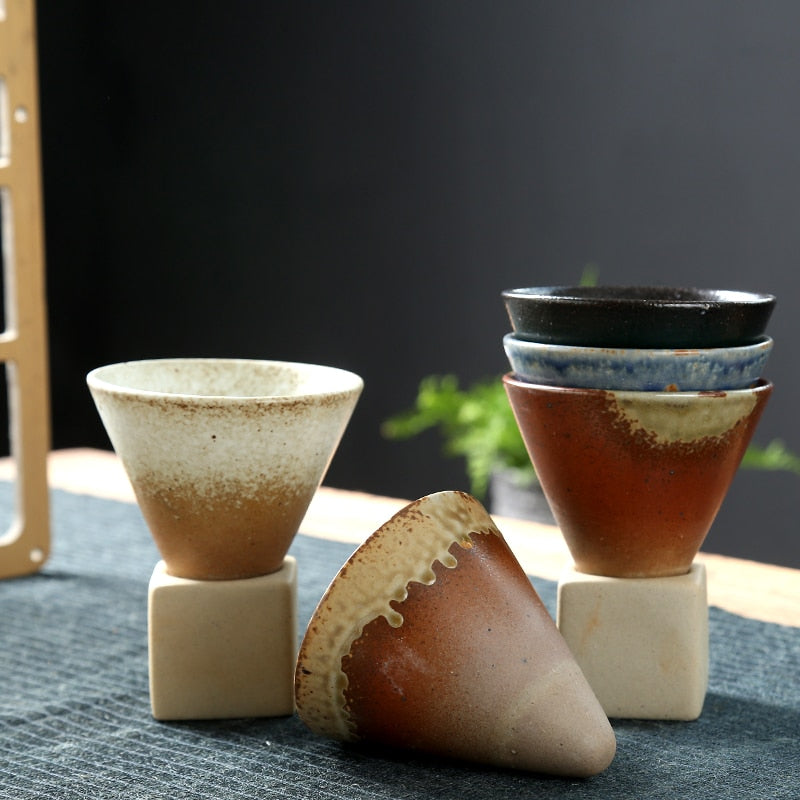 Savor in Style | Handcrafted Vintage Conical Ceramic Mug