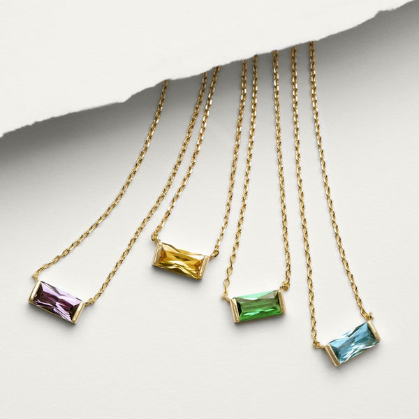 The Birthstone Necklace (Gold)