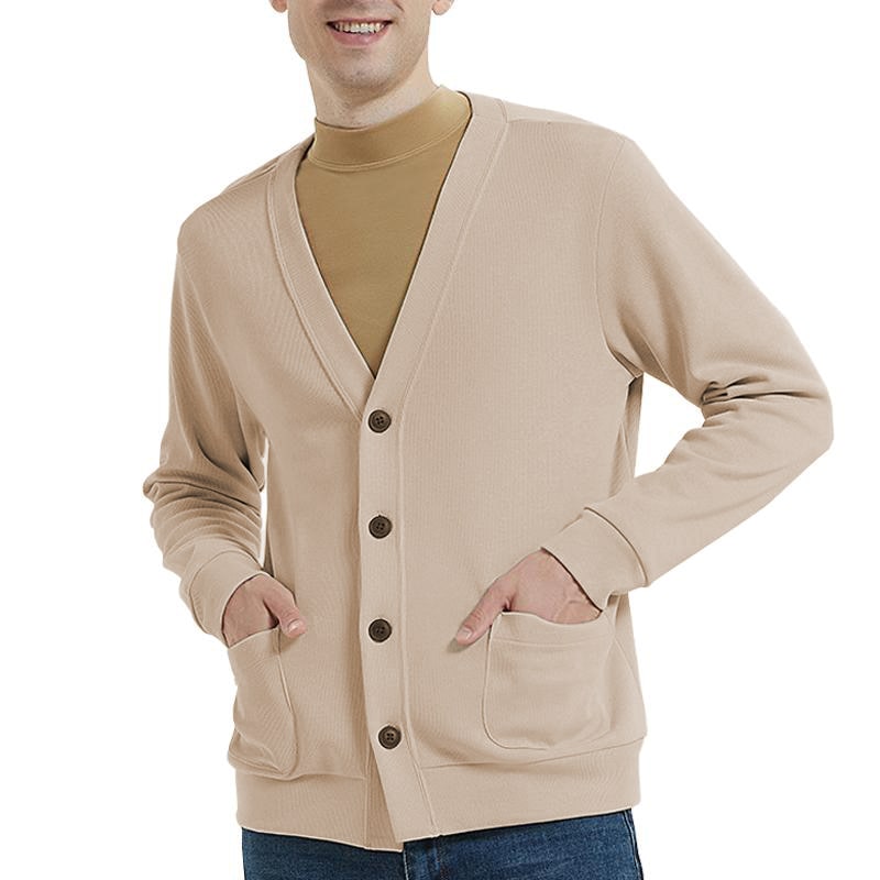 Cotton Blend Button-Through Cardigan