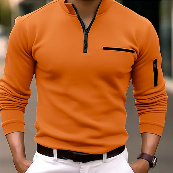 Nathan | Men's Polo with Zipper Neck