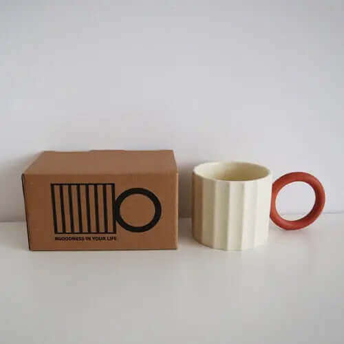 Big Handle Japanese Ceramic Coffee Mug