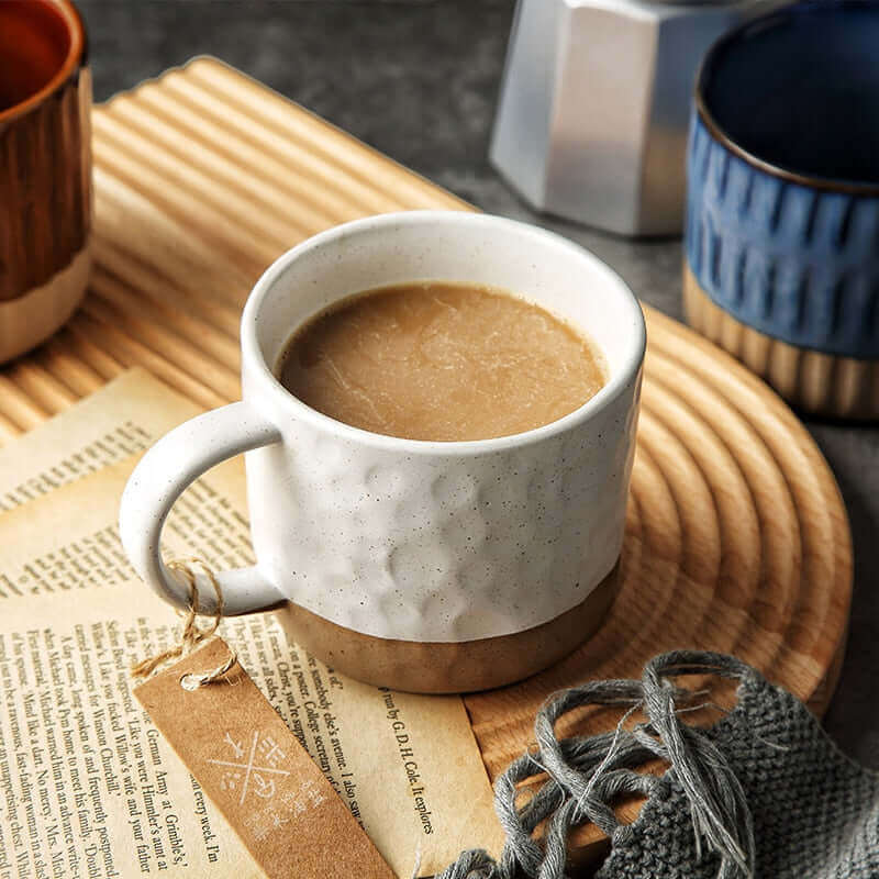 Large Retro Ceramic Coffee Cup