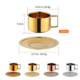 Golden Coffee Cup and Saucer Set (200ml)