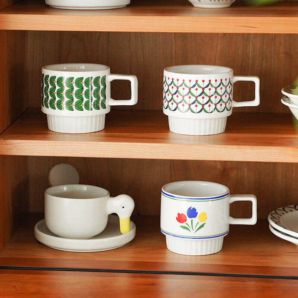 French Mid-Century Modern Coffee Cups