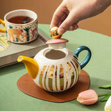 Hand-painted Exotic Tea Set