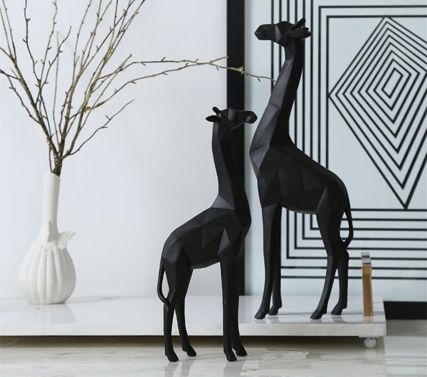 Abstract Geometric  Giraffe Statue