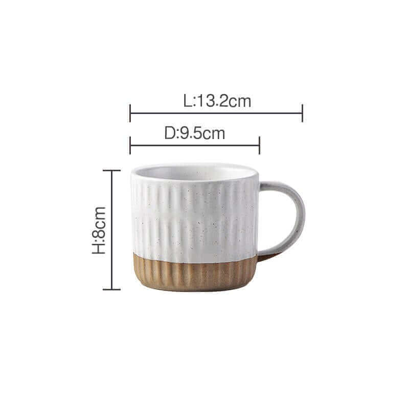 Large Retro Ceramic Coffee Cup