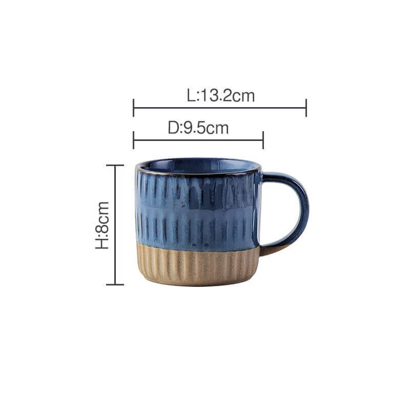 Large Retro Ceramic Coffee Cup