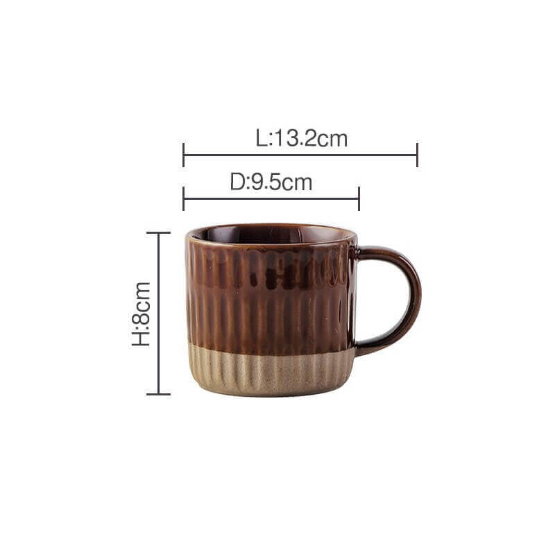 Large Retro Ceramic Coffee Cup