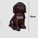 Solid Wood Carved Dog Suclpture