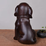Solid Wood Carved Dog Suclpture