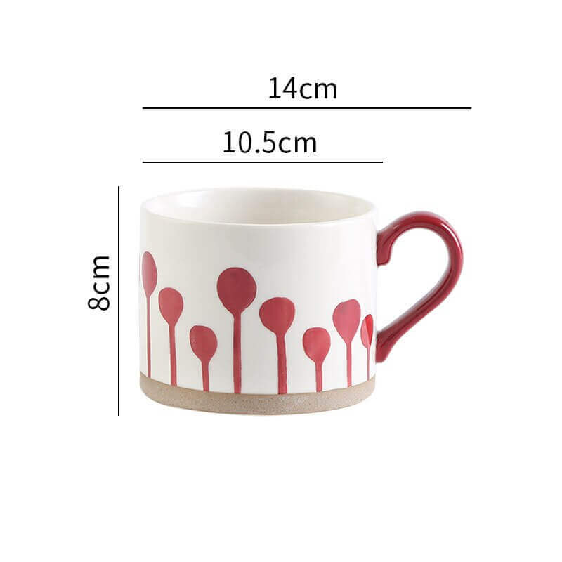 Hand-painted Retro Ceramic Mugs - come in 8 different patterns