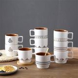 Chic Sunday Porcelain - Mid-Century Modern Retro Coffee Cups