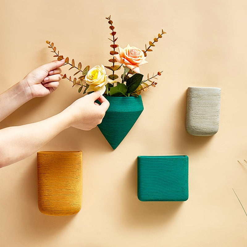 Minimalistic Color Wall Hanging Plant Vase