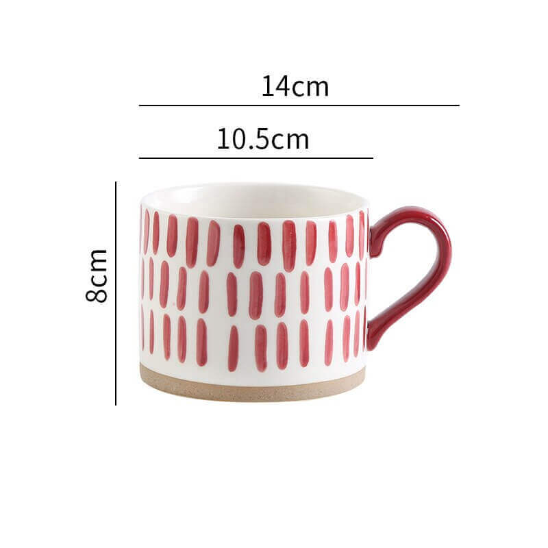 Hand-painted Retro Ceramic Mugs - come in 8 different patterns