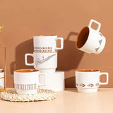 Chic Sunday Porcelain - Mid-Century Modern Retro Coffee Cups