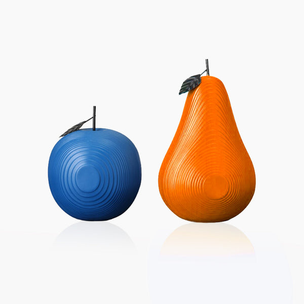 3D Texture Fruit Apple & Pear Sculpture